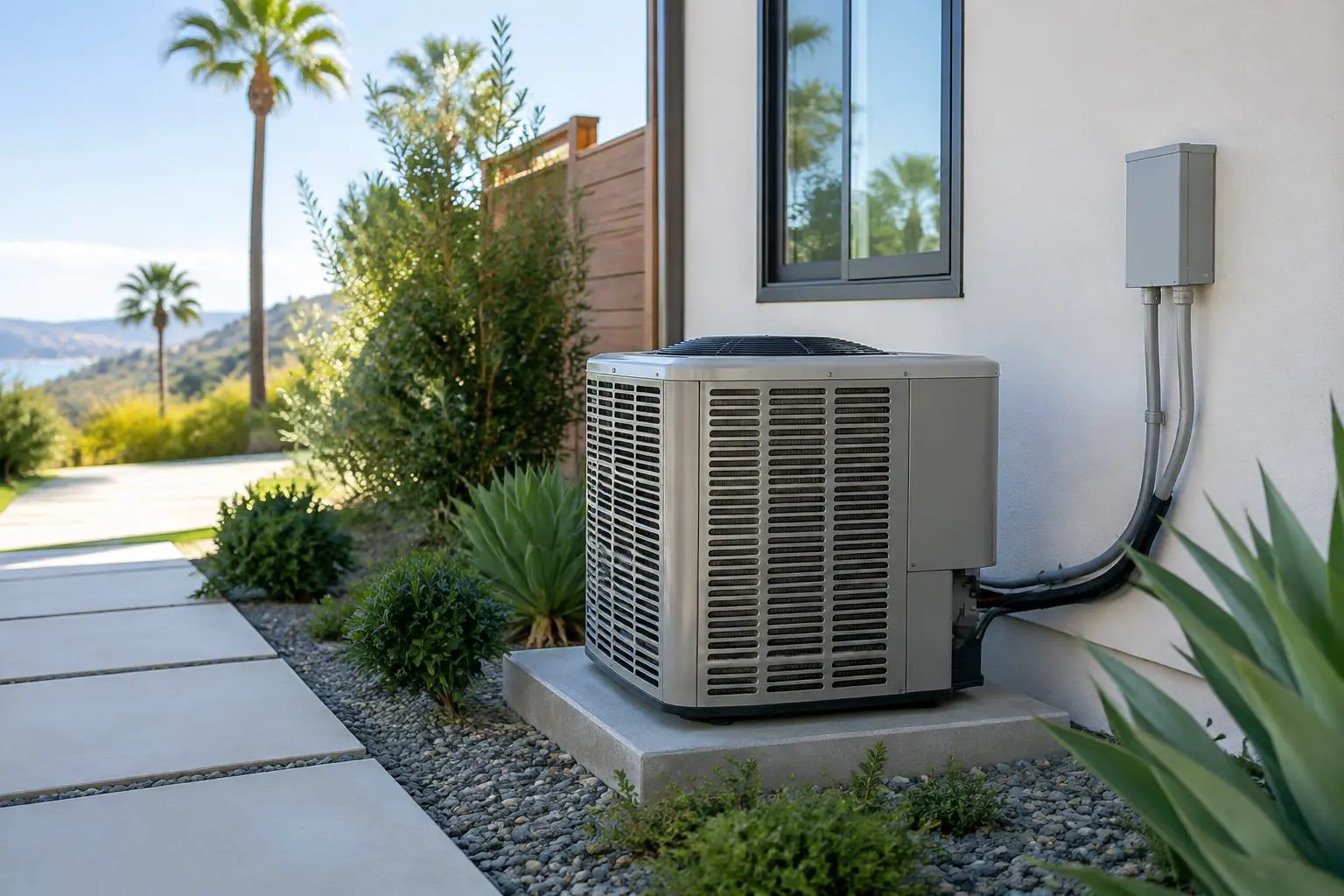 A clean residential HVAC installation