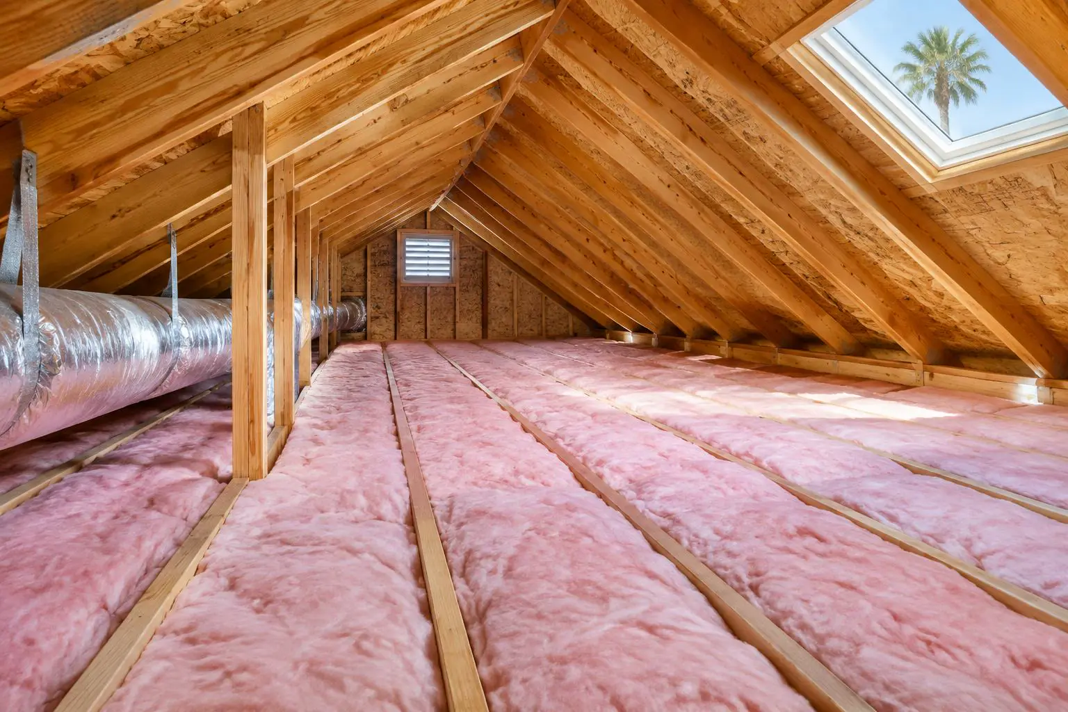 Professionally installed attic insulation